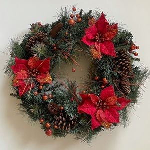 Christmas Poinsettia Wreath 🎄